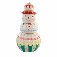 Tabletop Sweet Treats Snowman Cookie Jar Biscuit Candy Peppermint 2929383