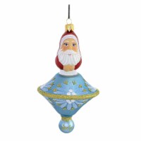 Sbk Gifts Holiday Light Blue Spin Top St Nick Ornament Santa Ufo Sbk221042