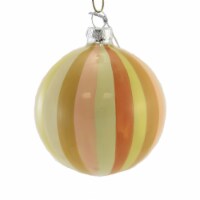 Holiday Ornament Tonal Pinwheel Bauble Mid Century Ball Stripes Go6824 Yellow