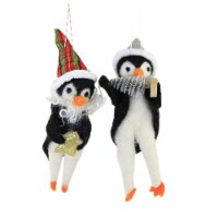 Holiday Ornament A Penguin Party Felt Birds Christmas Set Wo2850 Hat