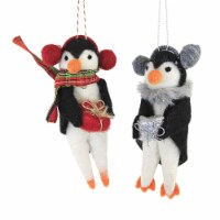 Holiday Ornament A Penguin Party Felt Birds Christmas Set Wo2850 Earmuffs