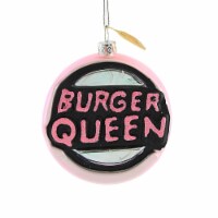 Holiday Ornament Burger Queen Glass Fast Food Hammberger King Go8334