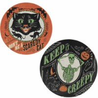 Tabletop Scaredy Cat Dessert Plates Ceramic Halloween Dishes Platter 37230  Cat 