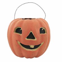 Halloween Jack O Lantern Candy Basket Paper Mache Pumpkin Bucket Pm205 Smile