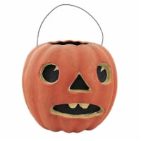 Halloween Jack O Lantern Candy Basket Paper Mache Pumpkin Bucket Pm205 Uh Oh