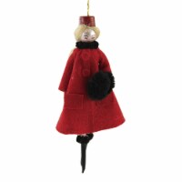 De Carlini Rosalee In Red Swing Coat Ornament Italian Diva Couture Do7305r