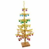 Cody Foster 32.00 Decorated Tinsel Tree Multicolored Bottle Brush