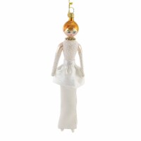 De Carlini Shea Shimmers In White Glitter Ornament Italian Diva Couture Do7374