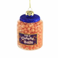 Holiday Ornament Tub O Cheese Balls Glass Christmas Ornament Junk Food Go8061