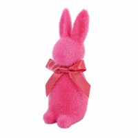 Easter Flocked Button Nose Rabbit Spring Decoration Bunny Fuzzy Wh0133 Hot Pink