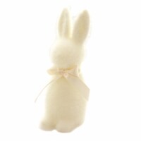 Easter Flocked Button Nose Rabbit Spring Decoration Bunny Fuzzy Wh0133 Cream