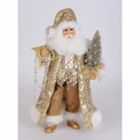 Christmas Lt. Gilded Gold Santa Plastic Christmas Presents Tree Cc1852 Perspective: Main