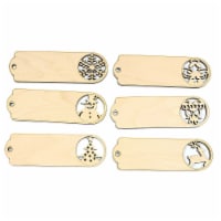 Christmas Gift Tags Oval Wood Ornament Laser Cut Gt02
