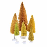Christmas Spectrum Trees Rainbow Yellow Bottle Brush Village Decorate Ms427y
