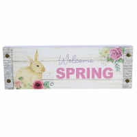 Home Decor Floral Bunny Plaque Wood Spring Rabbit Free Standing Ea15544 Spring