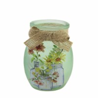 Stony Creek Mason Jar Blooms Lit Small Jar Electric Flowers Mother's Day Bfb2280 Coral