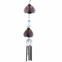 Home & Garden Garden Friends Wind Chime Metal Stain Glass Look 2Wc1905 Ladybug