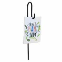 Home & Garden Plant Tag With Hook Metal Mini Greeting Message Mg180391 Lady