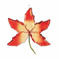 Crystal Expressions Autumn Leaf Ornament Plastic Fall Maple Acryf-98 Red