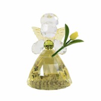 Crystal Expressions Tulip Angel Figurine Easter Spring Flower Acrye58 Yellow