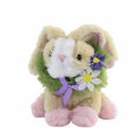 Plush Springtime Buds Polyester Easter Animal Daisy He10477 Bunny