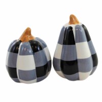 Tabletop Pumpkin Salt And Pepper Shaker Dolomite Halloween Fall H8400 Black