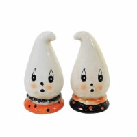 Tabletop Ghost Salt And Pepper Shakers Halloween Boo Spooky Shaker R0016 Blk/Or