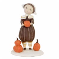 Dee Foust-Harvey Patrice Pilgrim Polyresin Thanksgiving Pumpkins Fall 81124.