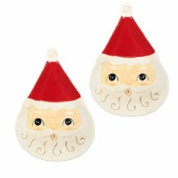 Tabletop Nostalgic Santa Shaped Plates Dolomite Christmas Johanna Parker Y5482