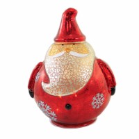 Christmas Holiday Figurine Light Up Crackled Battery Operated Y7190 Santa
