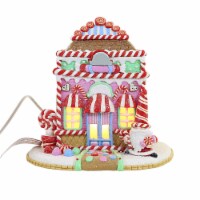 Christmas Sweet Treats Gingerbread House Lighted Electric Gbj0028 Peppermint