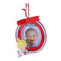 Holiday Ornament Baby's First Oval Photo Polyresin Christmas Picture W8507 Girl