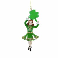 Holiday Ornament Irish Lucky Girl Christmas Saint Patricks Day E0687 Straight