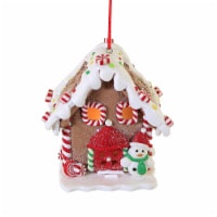 Holiday Ornament Gingerbread House Led Christmas Candy Cane D2881 Snowman