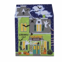 Cats Meow Village Cranky Cat Haunted House Wood Halloween Bats Ghost 22631.