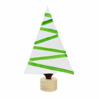 Christmas Glass Holiday Tree Glass Home Decoration Wood Base 8Tag257 Diagonal
