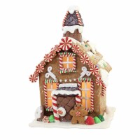 Christmas Led Gingerbread House Claydough Peppermint Taffy Icing D3168 Donut