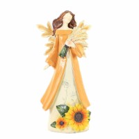 Fall Sunflower Angel Polyresin Leaf Wings Th00681 Wheat
