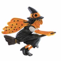 Halloween Witch Wall Decoration Paper Mache Vintage-Style Broom Pm223w