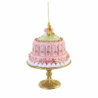 Holiday Ornament Spring Cake Polyresin Gold Stand Celebration 2929540 Rose