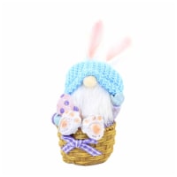 Easter Gnome Bunny Figurine Polyresin Basket Rabbit Ea18152 Blue