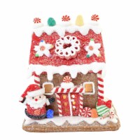 Christmas Gingerbread Led Candy House Gumdrops Iced Peppermint Gbj0004 Santa