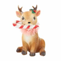 Christmas Baby Reindeer With Peppermint Peppermint Ruffled Collar Xfgh77129 Pink