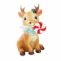 Christmas Baby Reindeer With Peppermint Peppermint Ruffled Collar Xfgh77129 Blue