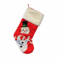 Christmas Vintage-Looking Snowman Stocking Vintage-Looking Top Hat Tc00090 Candycane