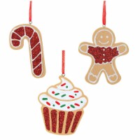 Holiday Ornament Gingerbread Ornament Set Candy Cane Cupcake Man Xorn77056.57.58