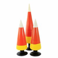 Halloween Candy Corn Trees Glass Set Of 3 Fall Candy3 Black