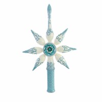 Blu Bom Aqua Swirl Star Tree Topper . Glass Christmas Finial Reflector 2022294