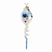 Blu Bom Curlicue Poltergeist Glass Ornament Ghost Spirit Boo 2022119