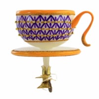 Blu Bom Regency Teacup In Purple Glass Clip On Ornament Beverage 2022166
